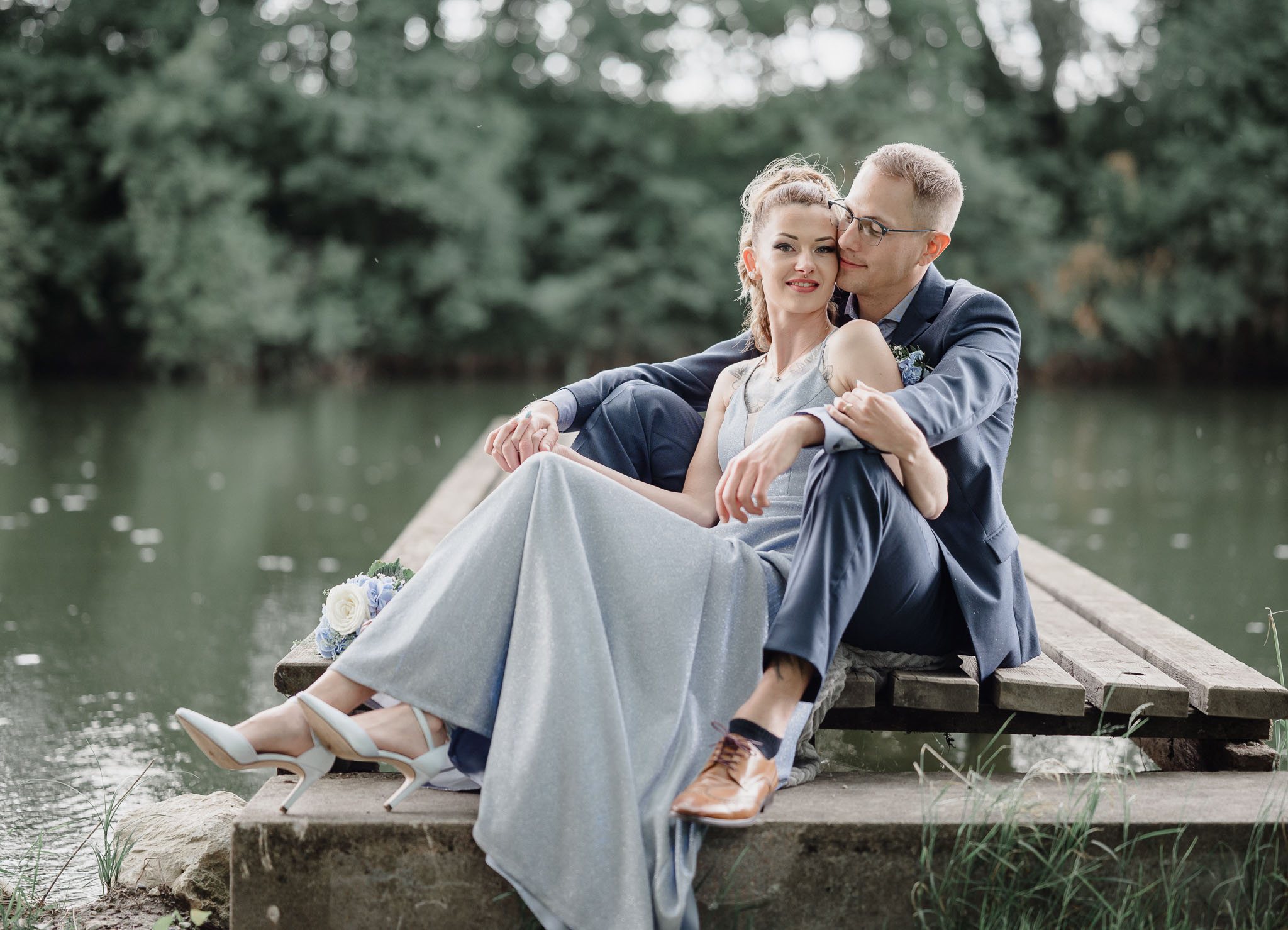 Hochzeitsfotografie am idyllischen Pröllweiher in Meitingen